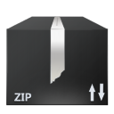 Zip Files - Black Icon 128x128 png